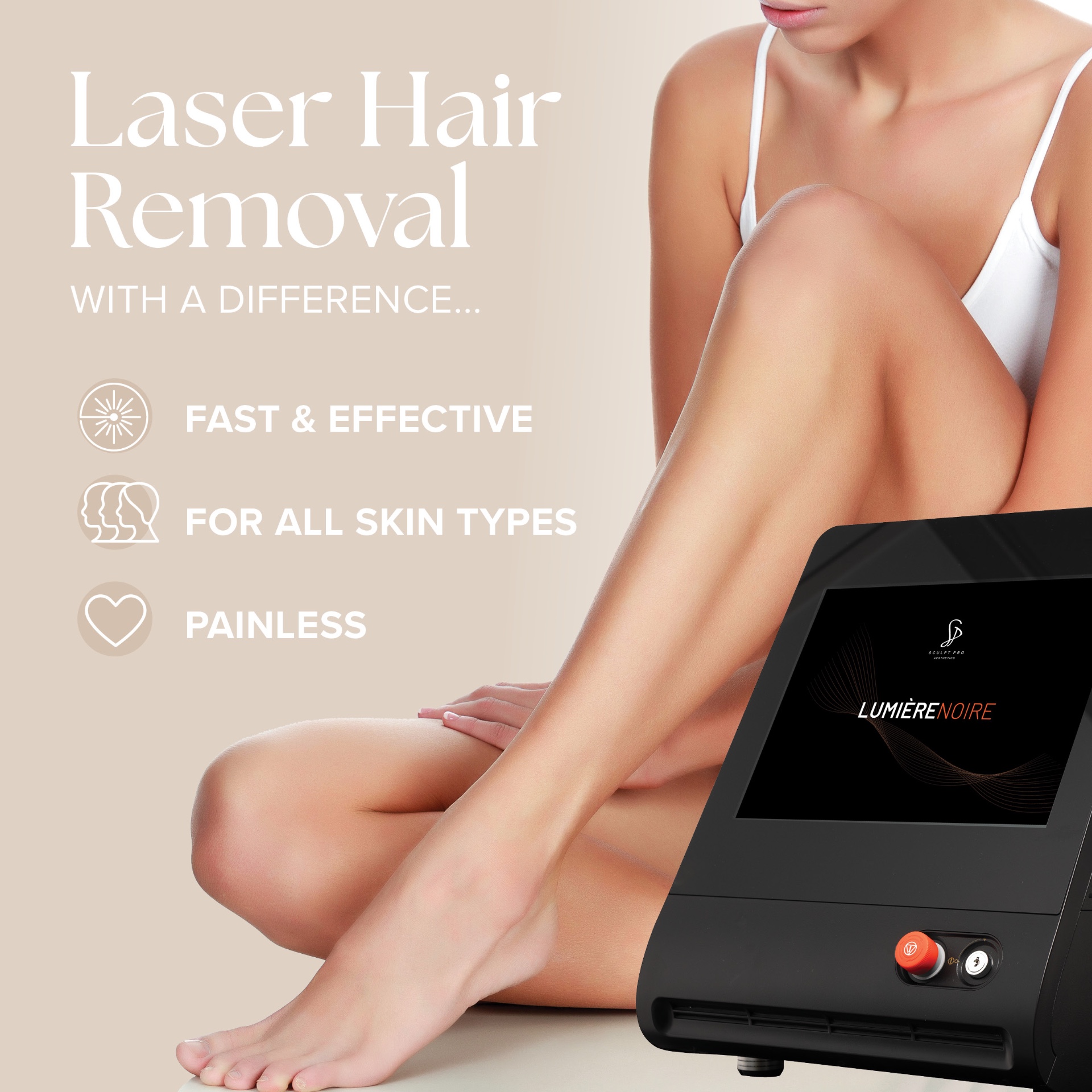 Laser hair removal with a difference — fast, effective, for all skin types, painless
