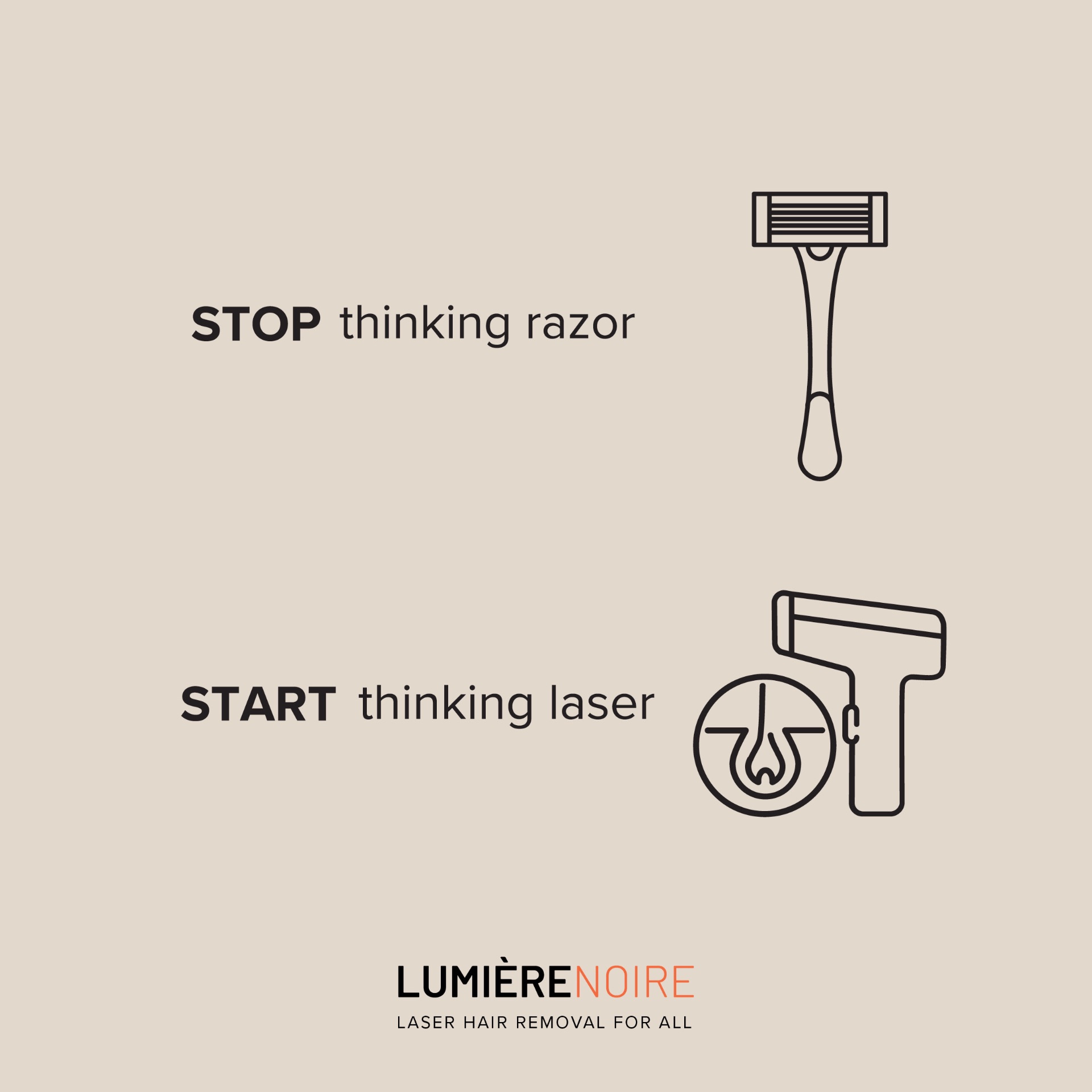 Stop thinking razor — start thinking laser