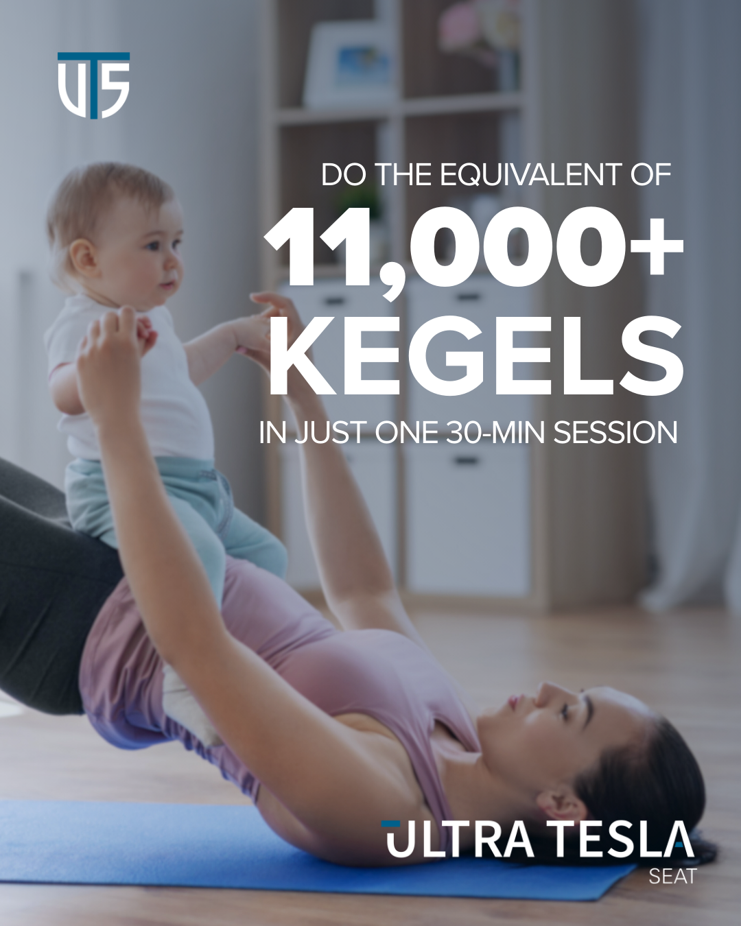 Equivalent of 11,000+ kegels in one 30-minute session